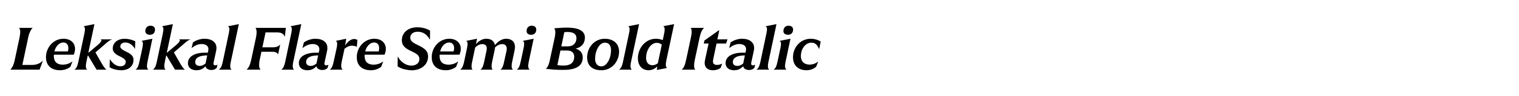 Leksikal Flare Semi Bold Italic